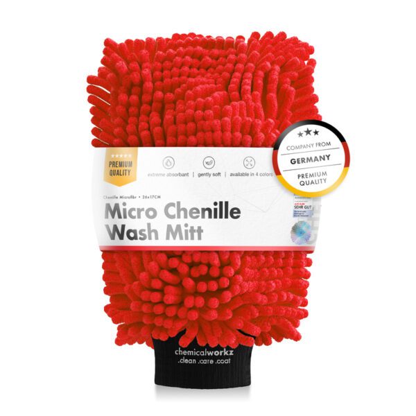 chemicalworkz Chenille Wash Mitt – Red